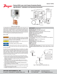 Thumbnail of document Manual - DFS2 Low Limit Freeze Protection Switch
